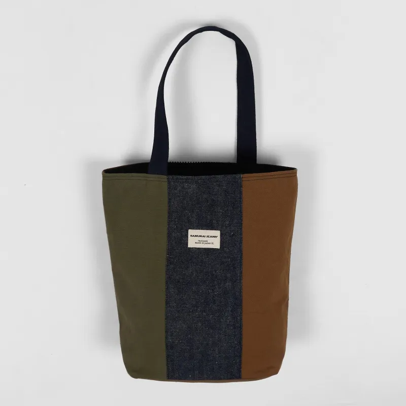 Samurai Denim Patchwork Bag sold by DeeCee style