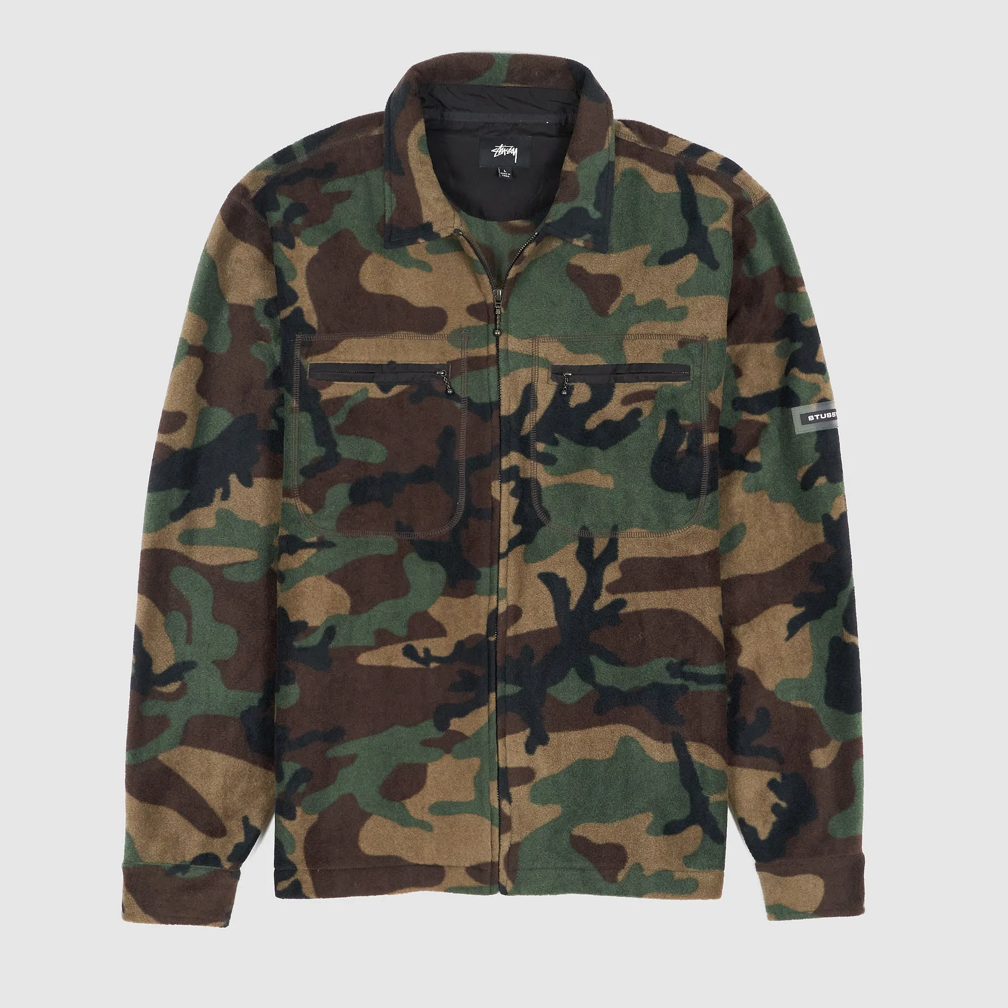 Stüssy Camouflage Zip Up Fleece sold by DeeCee style