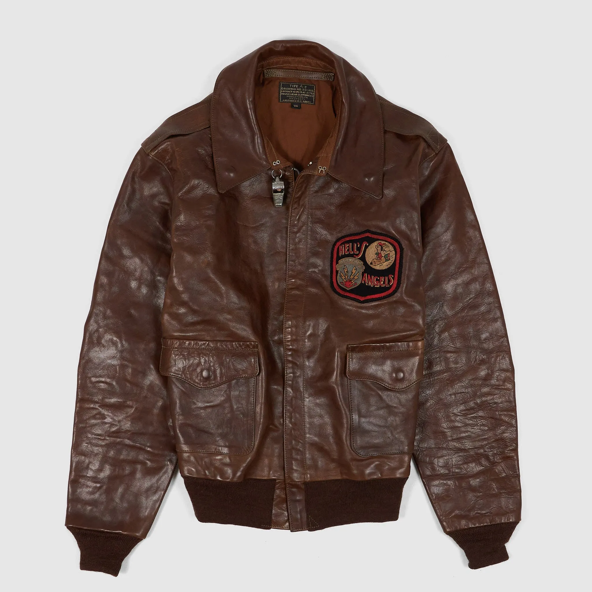 Eastman Leather Clothing A-2 Hell's Angels Leather Jacket sold by DeeCee style