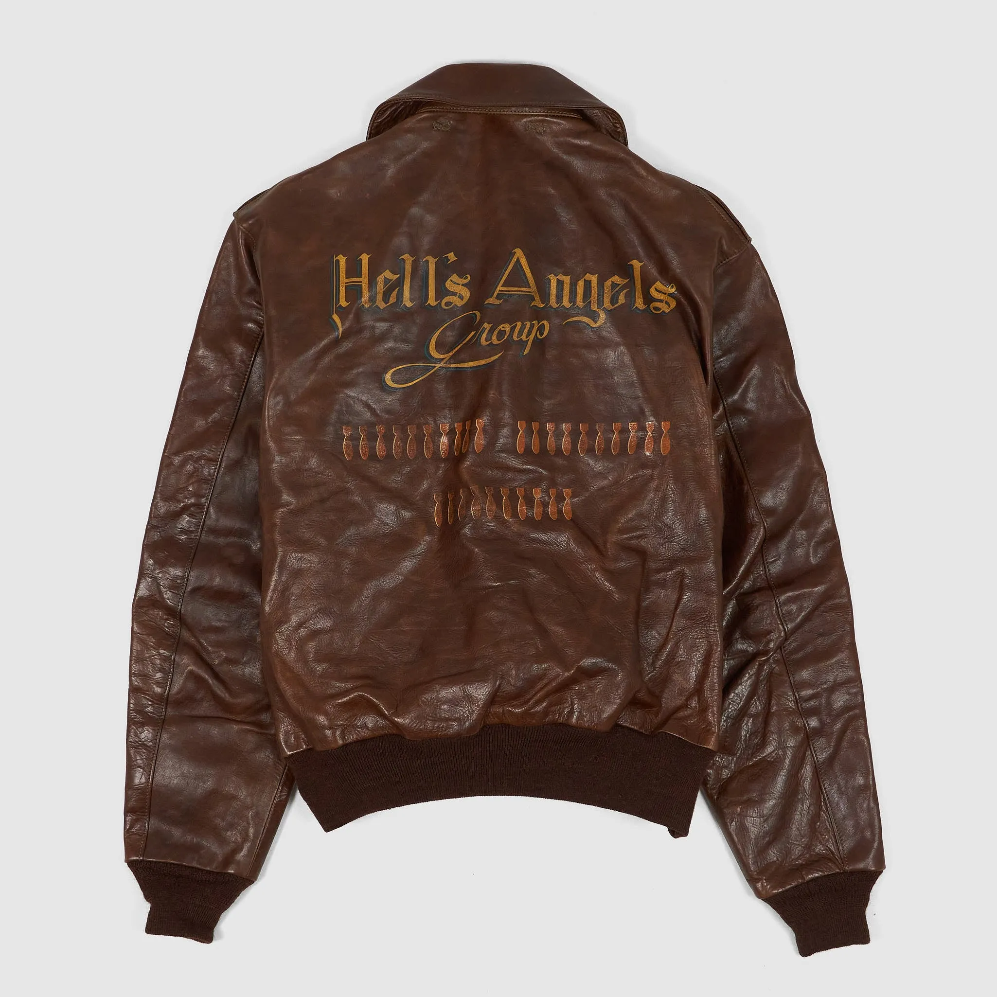 Eastman Leather Clothing A-2 Hell's Angels Leather Jacket sold by DeeCee style product image thumbnail 2