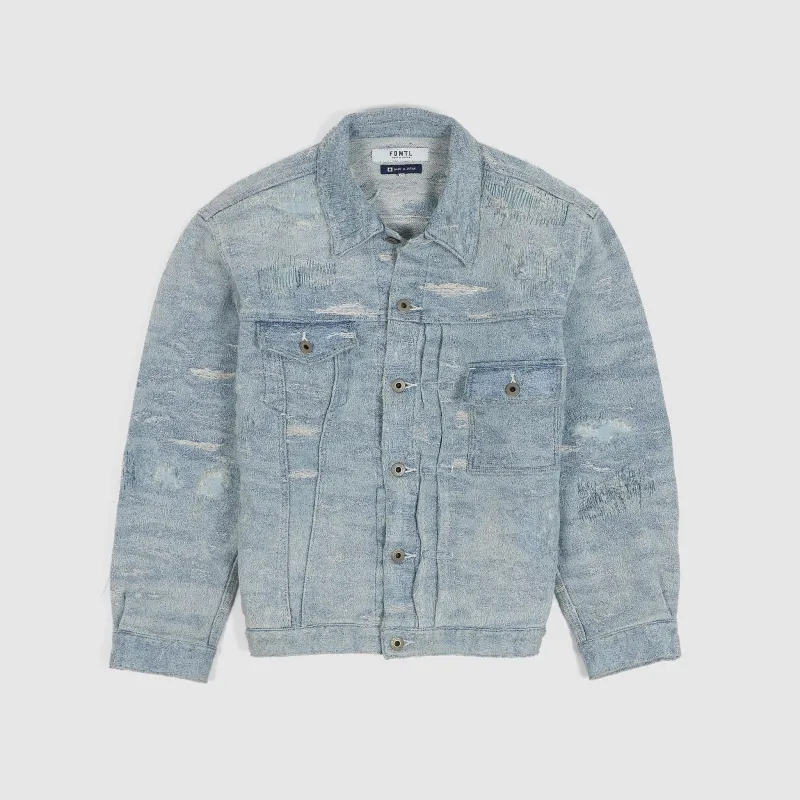 FDMTL 8YR Washed Jacquard Denim Jacket sold by DeeCee style