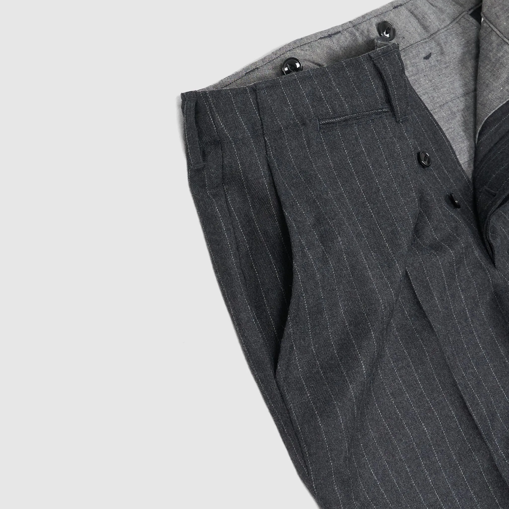 Black Sign Chalk Stripe Officer Merino Wool Pants sold by DeeCee style product image thumbnail 5