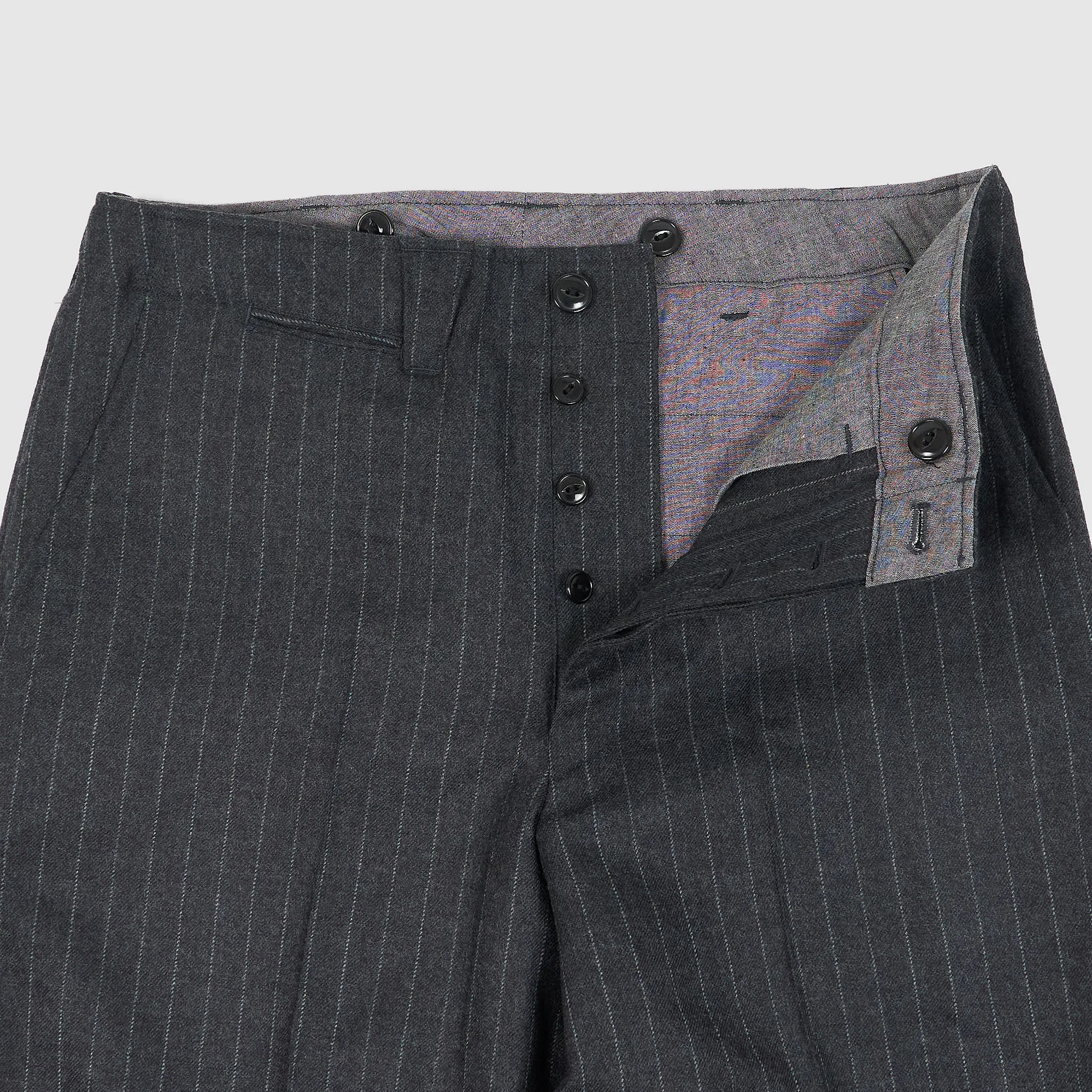 Black Sign Chalk Stripe Officer Merino Wool Pants sold by DeeCee style product image thumbnail 3