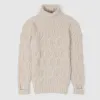 Gran Sasso Roll Neck Cable Knit Pure Cashmere Pullover sold by DeeCee style