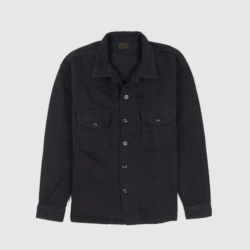 Black Sign Sashiko Navajo Sashiko Overshirt sold by DeeCee style