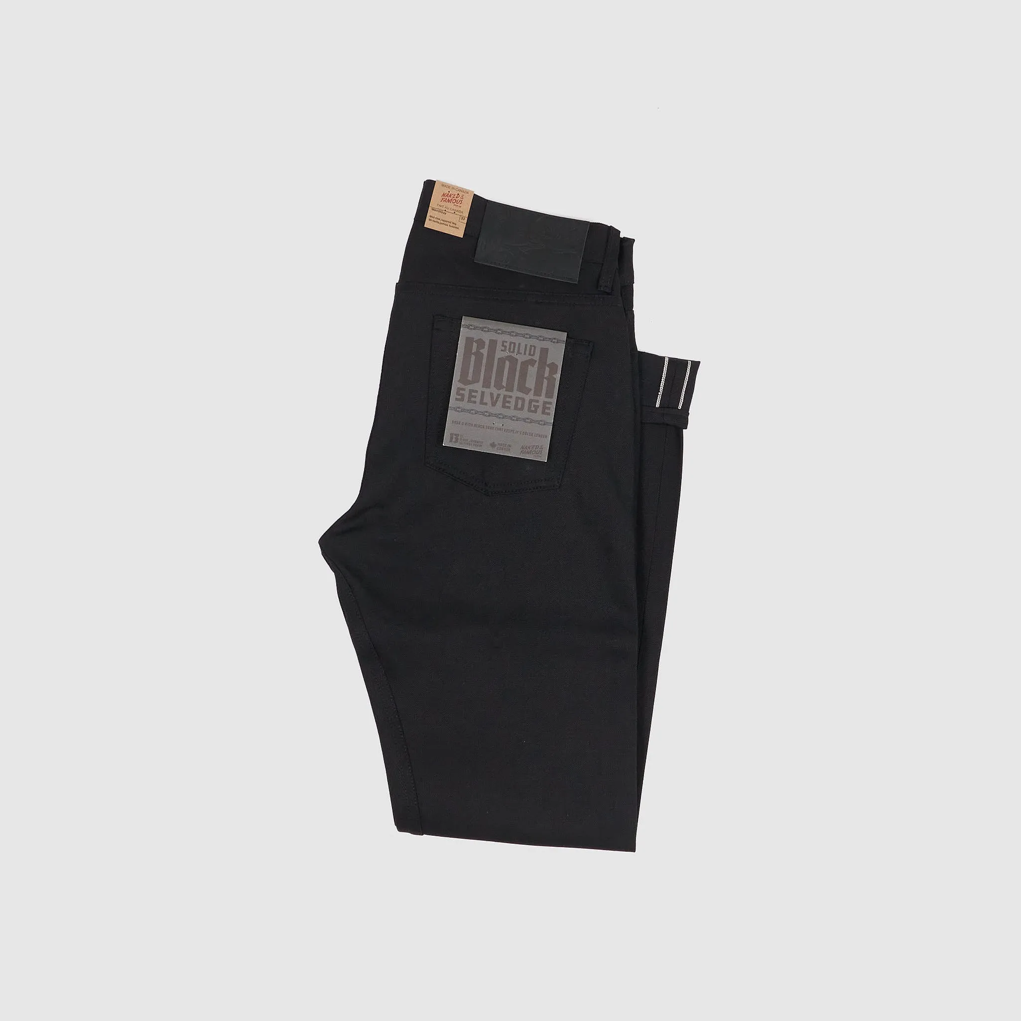 Naked & Famous Denim 5P Weird Guy Solid Black sold by DeeCee style product image thumbnail 4