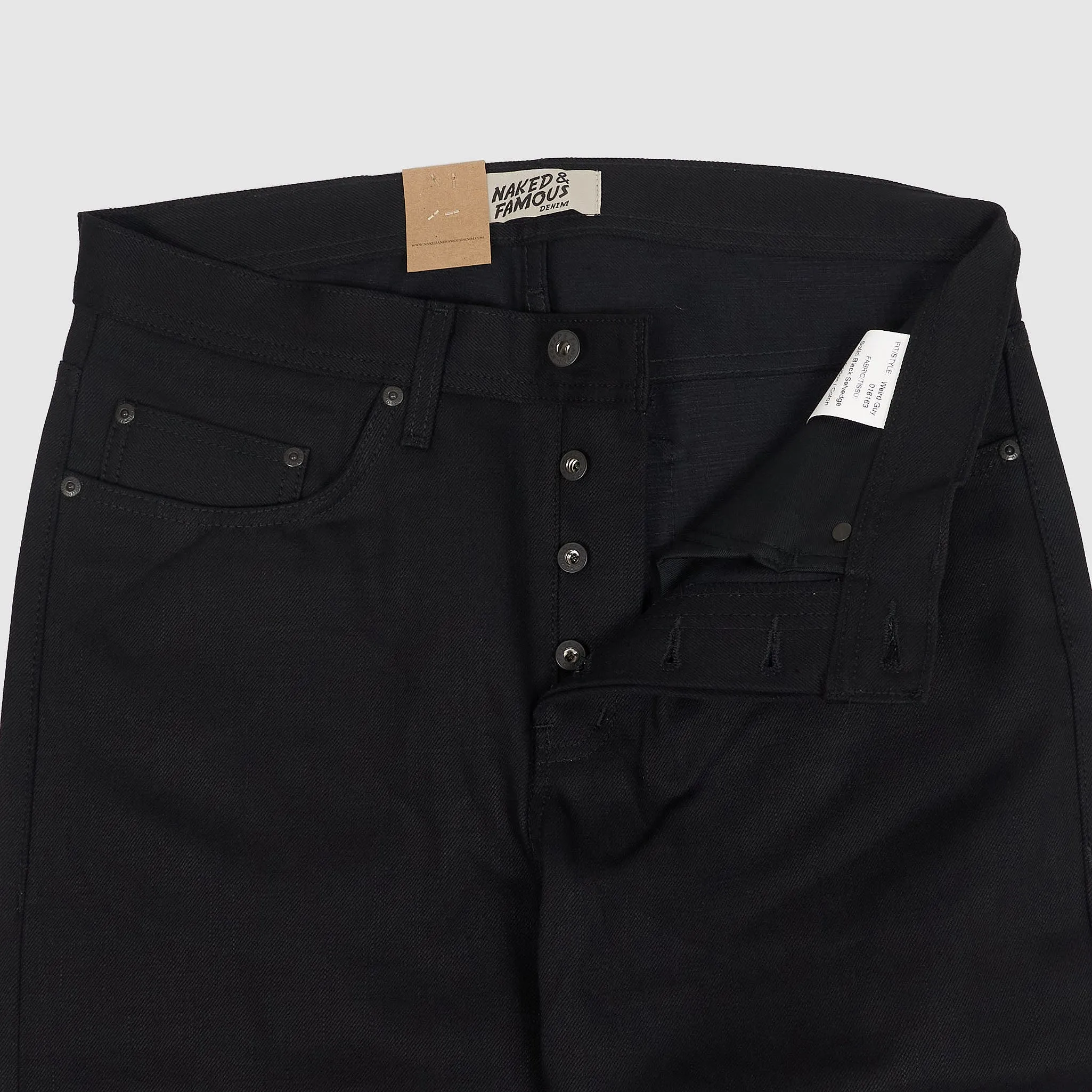 Naked & Famous Denim 5P Weird Guy Solid Black sold by DeeCee style product image thumbnail 3