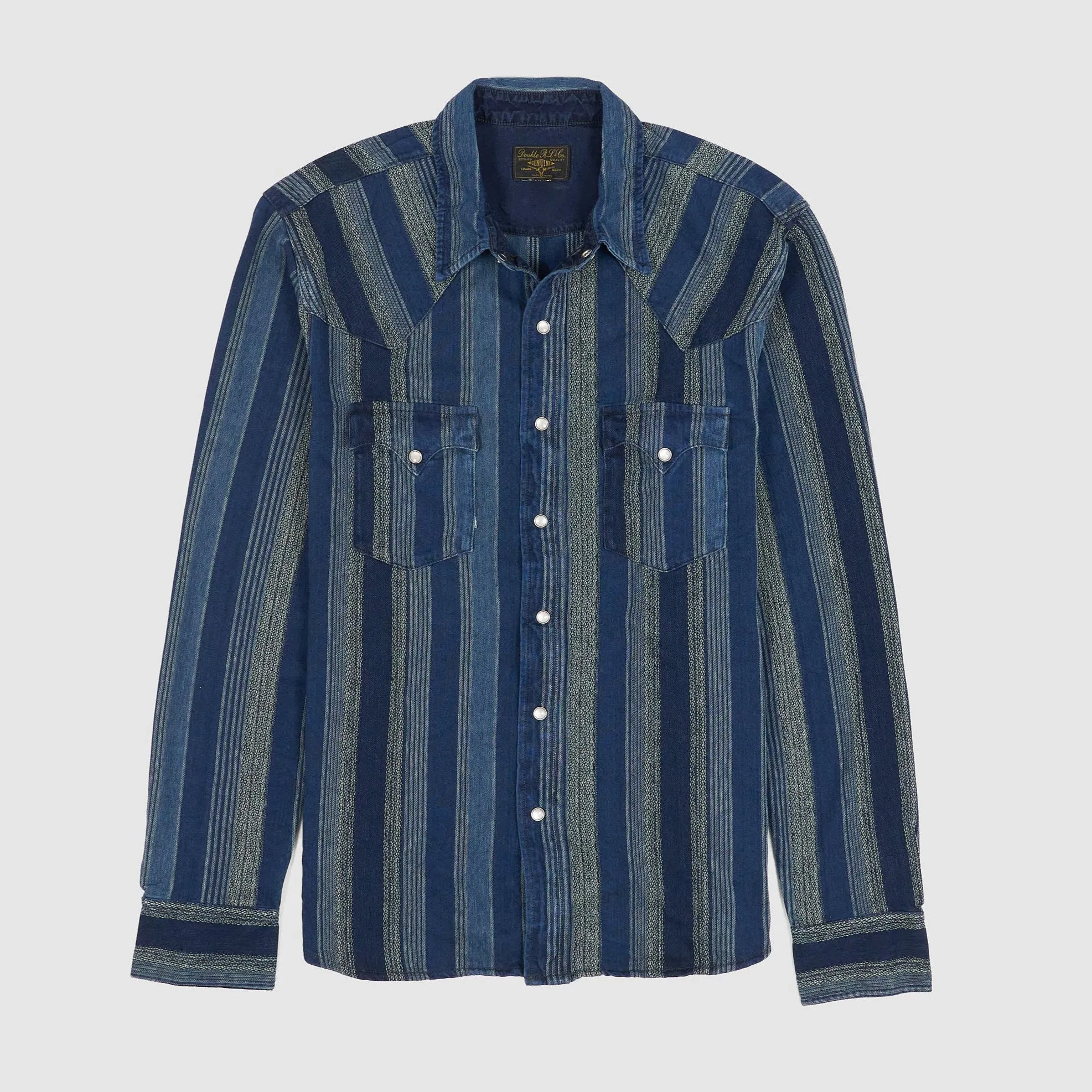 Double RL Woven Striped Over Shirt sold by DeeCee style