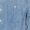 Double RL Indigo Striped Double Face Work Shirt sold by DeeCee style