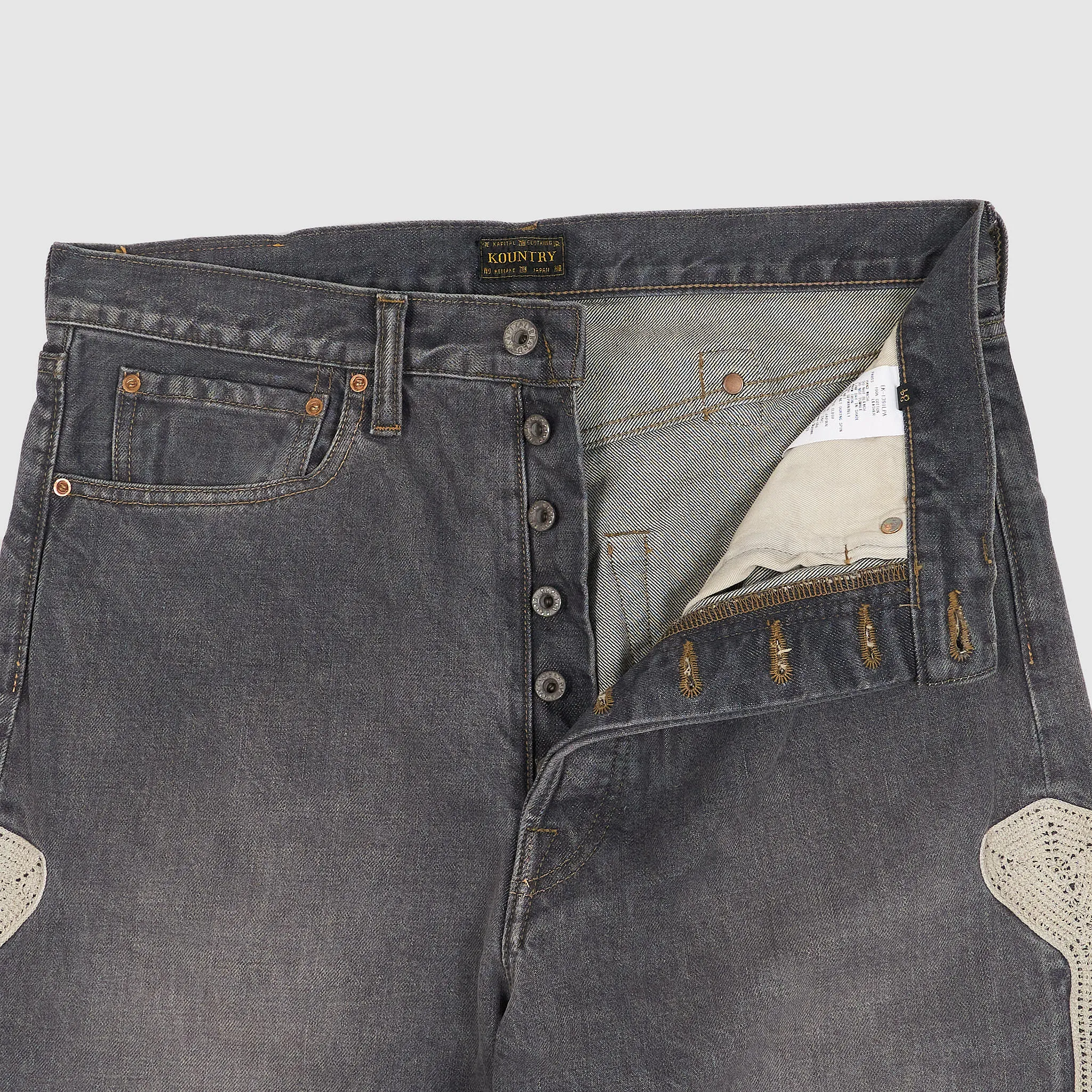 Kapital Kountry 14oz Black Skeleton Denim sold by DeeCee style product image thumbnail 3