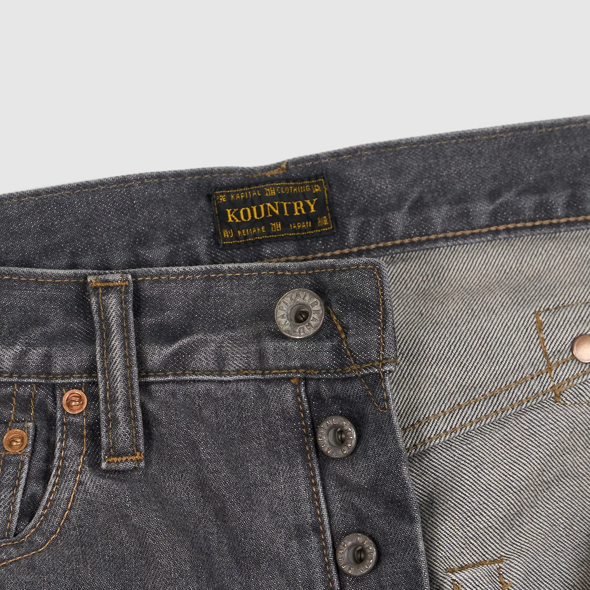 Kapital Kountry 14oz Black Skeleton Denim sold by DeeCee style product image thumbnail 5