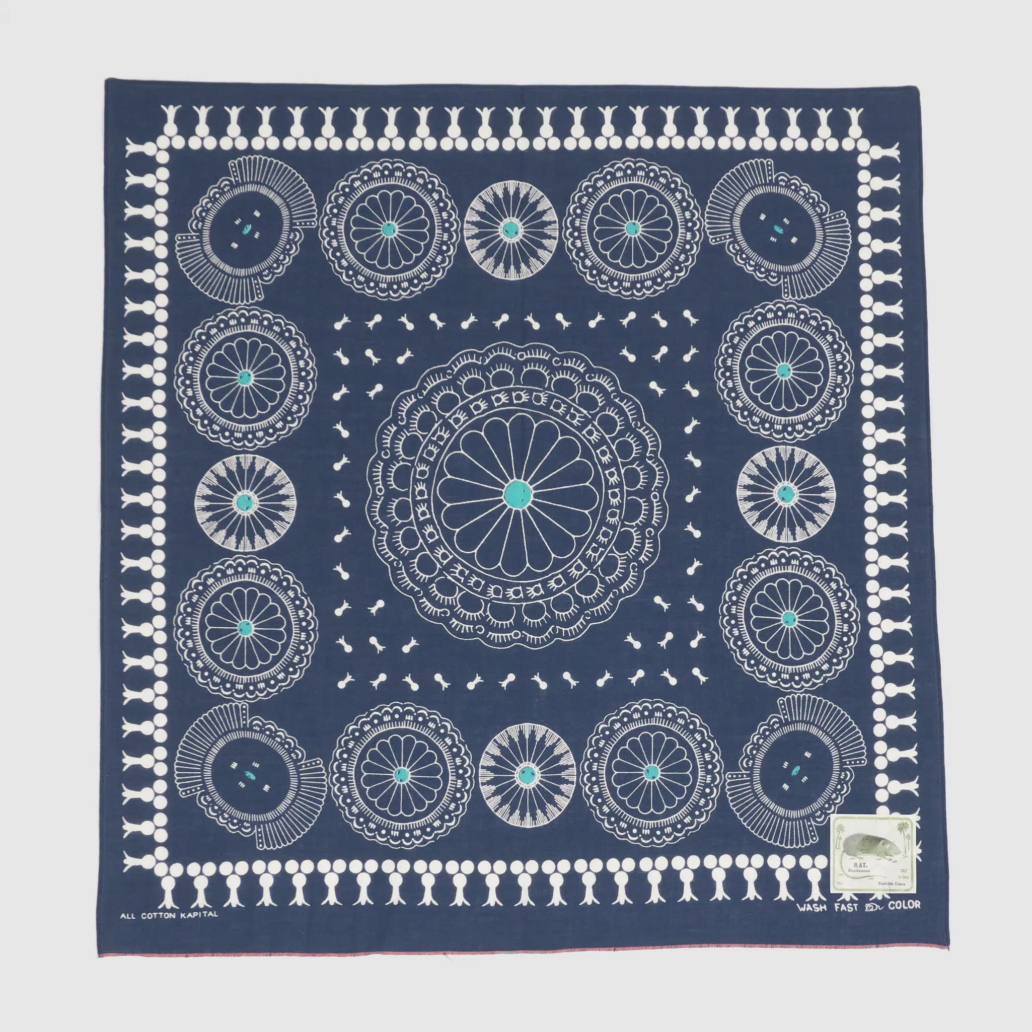 Kapital Navy Conchos Bandana sold by DeeCee style