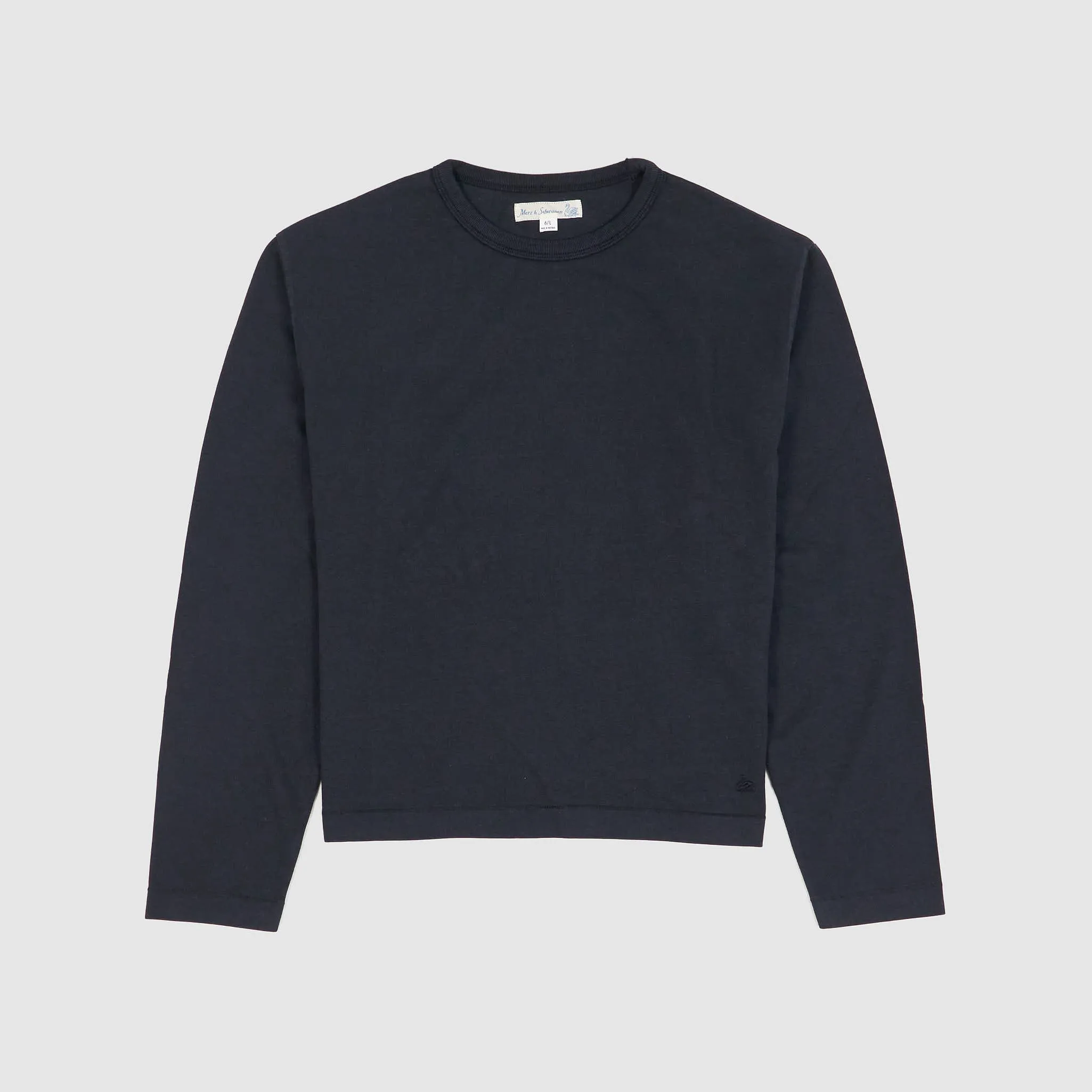 Merz b. Schwanen Hemp Long Sleeves Crew Neck T-Shirt sold by DeeCee style