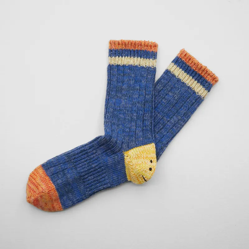 Kapital 60 Yarns Ivy Rainbowy Smiley Socks made by Kapital