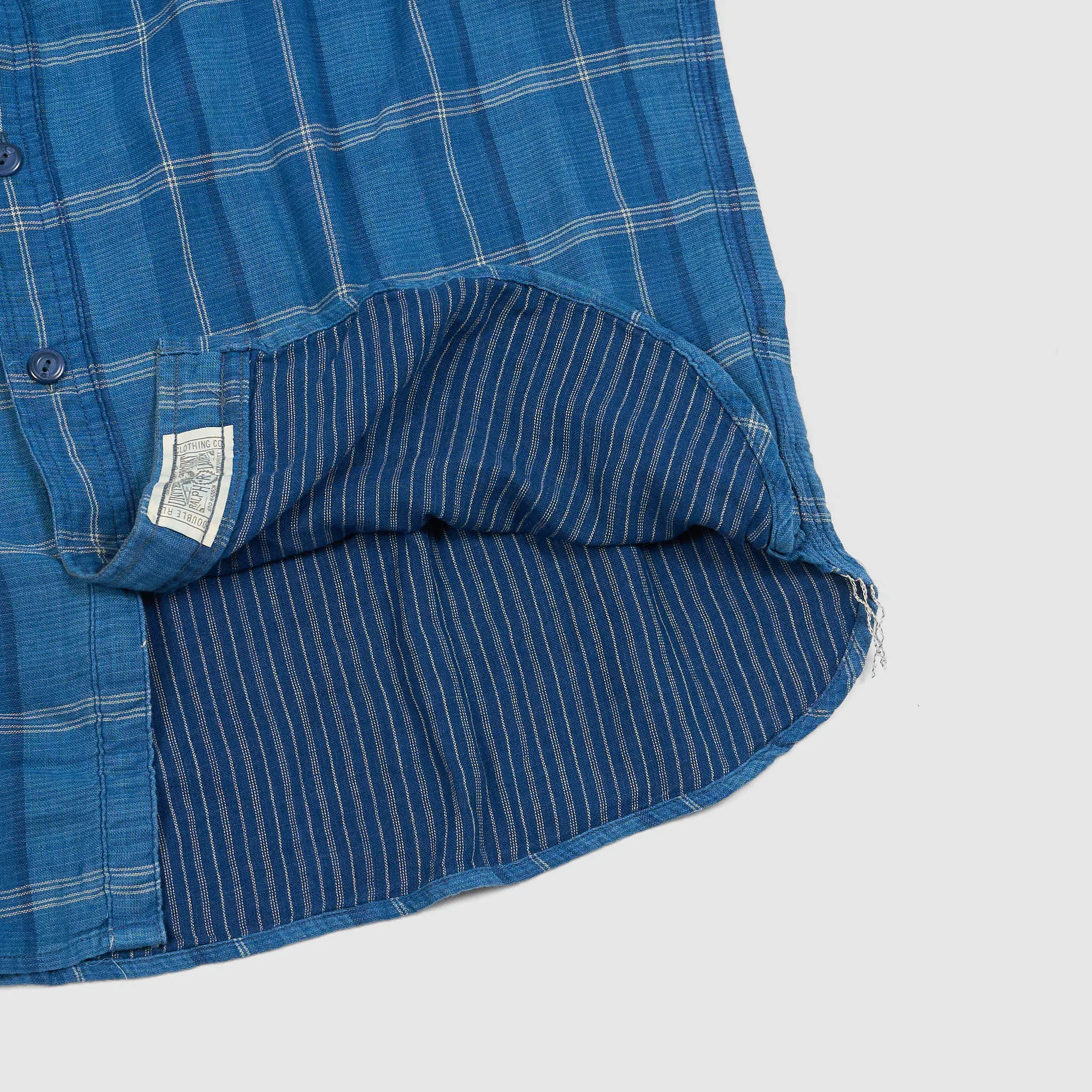 Double RL Indigo Plaid Doubleface Shirt sold by DeeCee style product image thumbnail 2