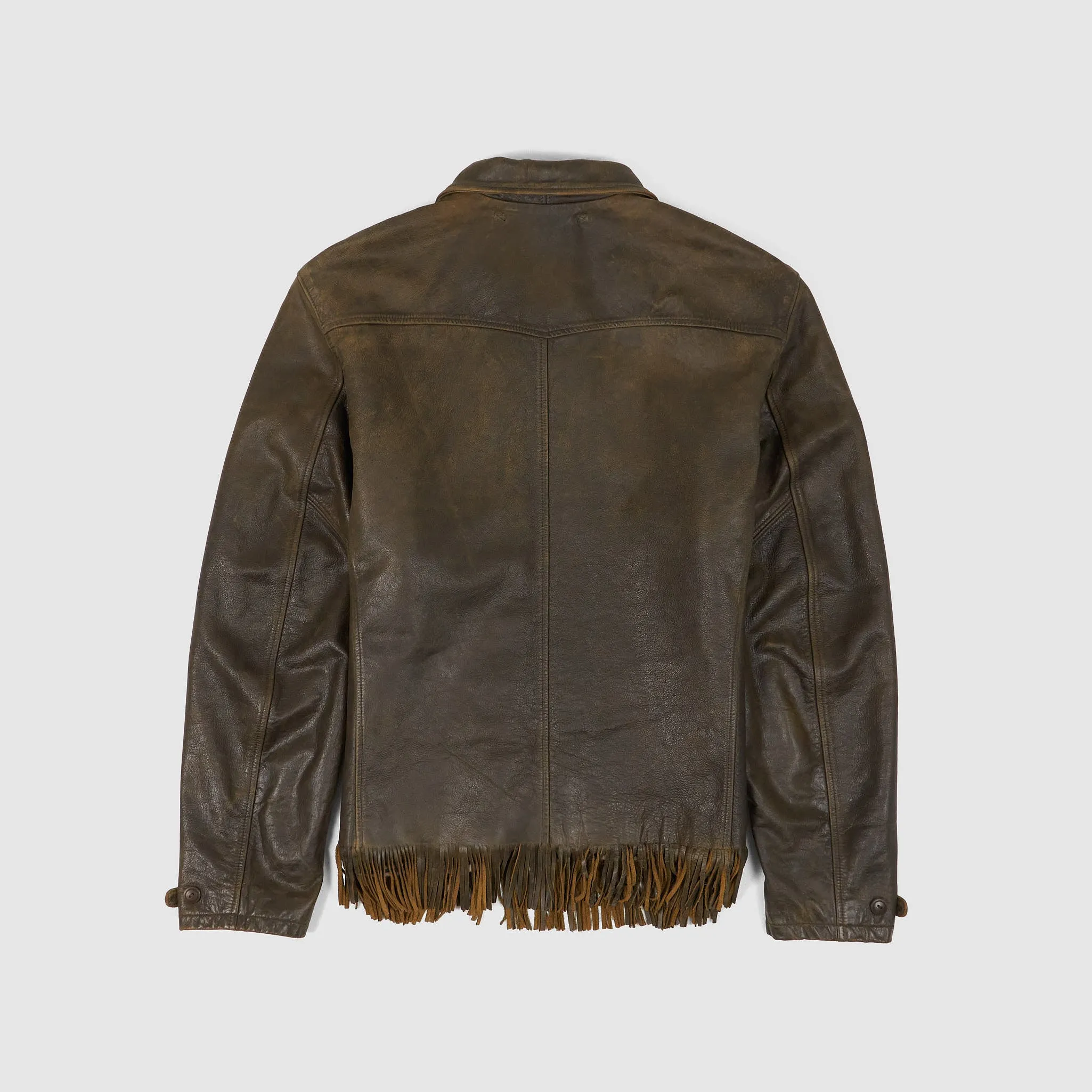 Double RL Western Leather Fringe Jacket sold by DeeCee style product image thumbnail 2