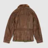 Double RL Shearling Collar Leather Car Coat sold by DeeCee style