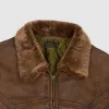 Double RL Shearling Collar Leather Car Coat sold by DeeCee style