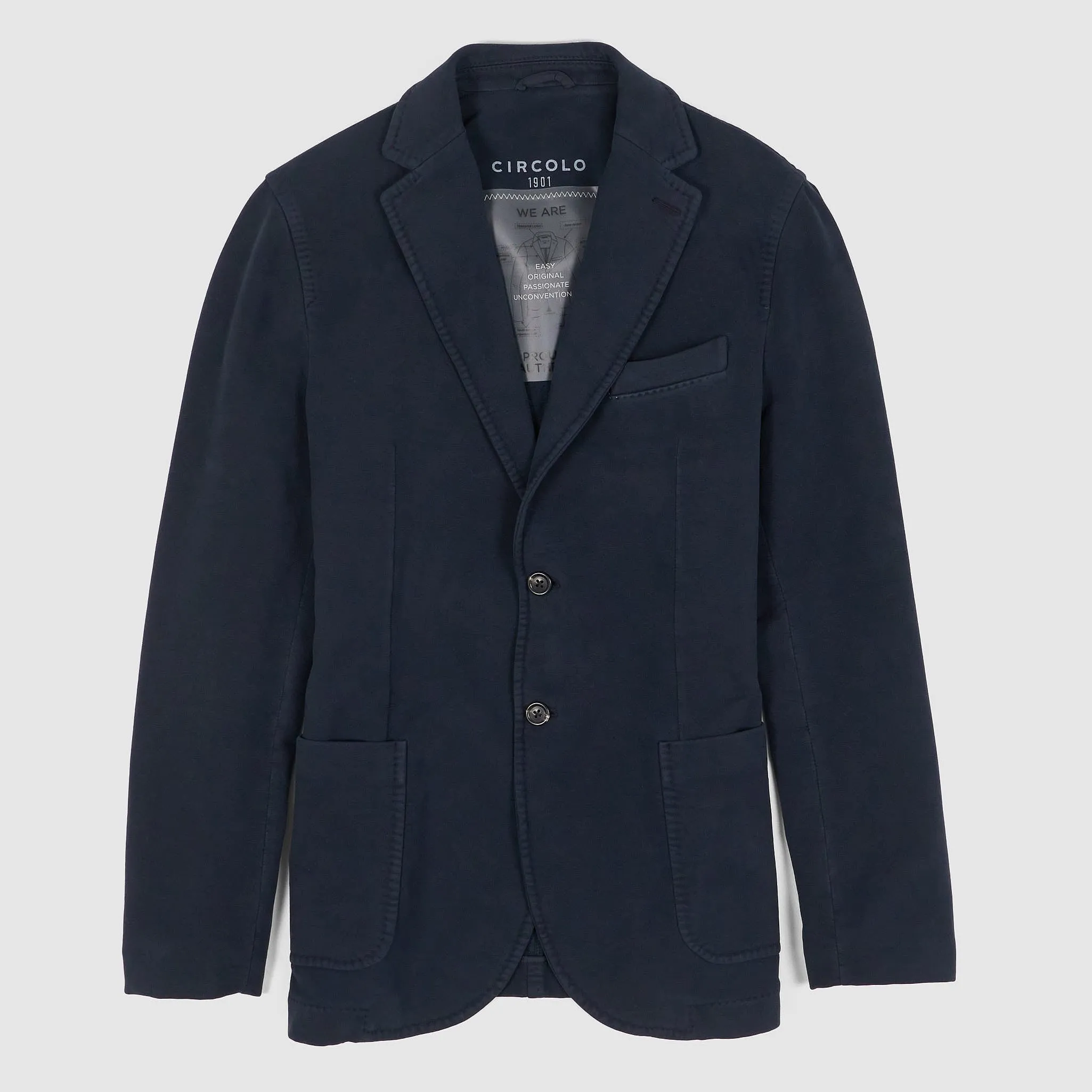 Circolo 1901 Man Easy Cotton Classic Blazer sold by DeeCee style