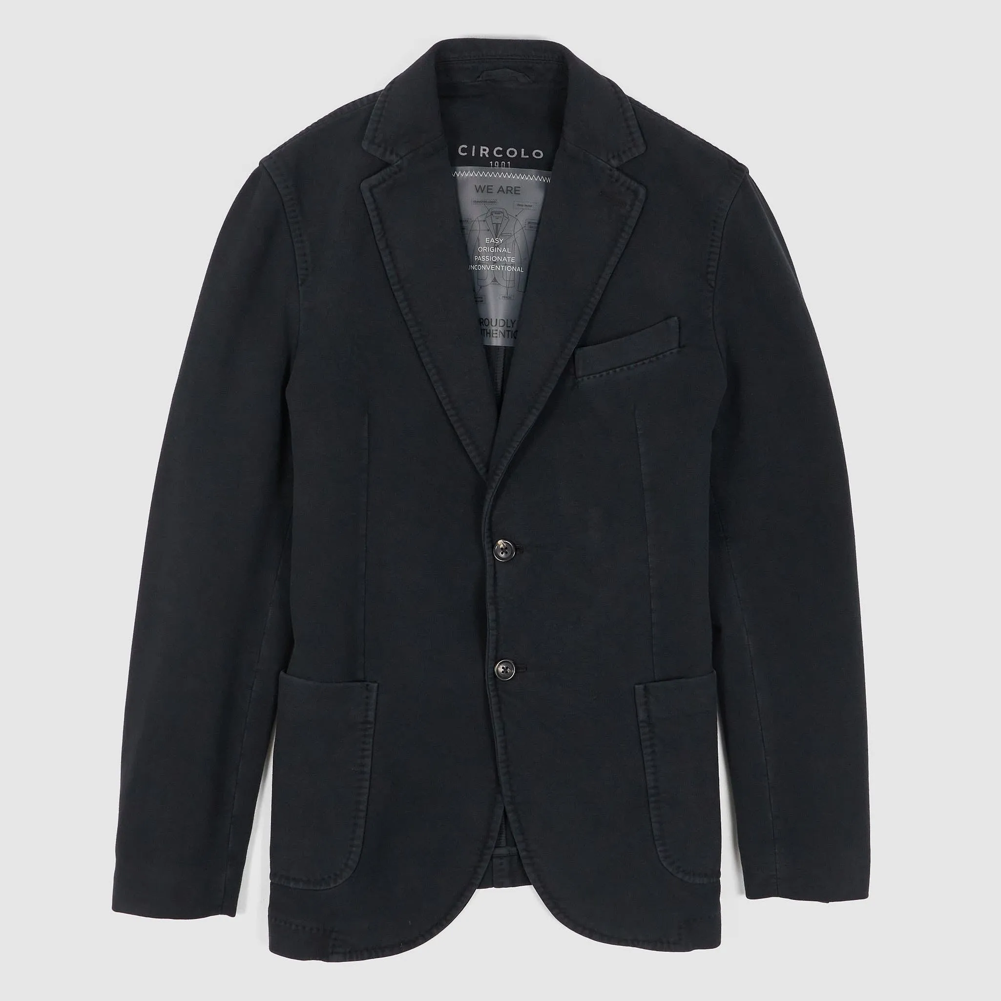Circolo 1901 Man Easy Cotton Classic Blazer sold by DeeCee style