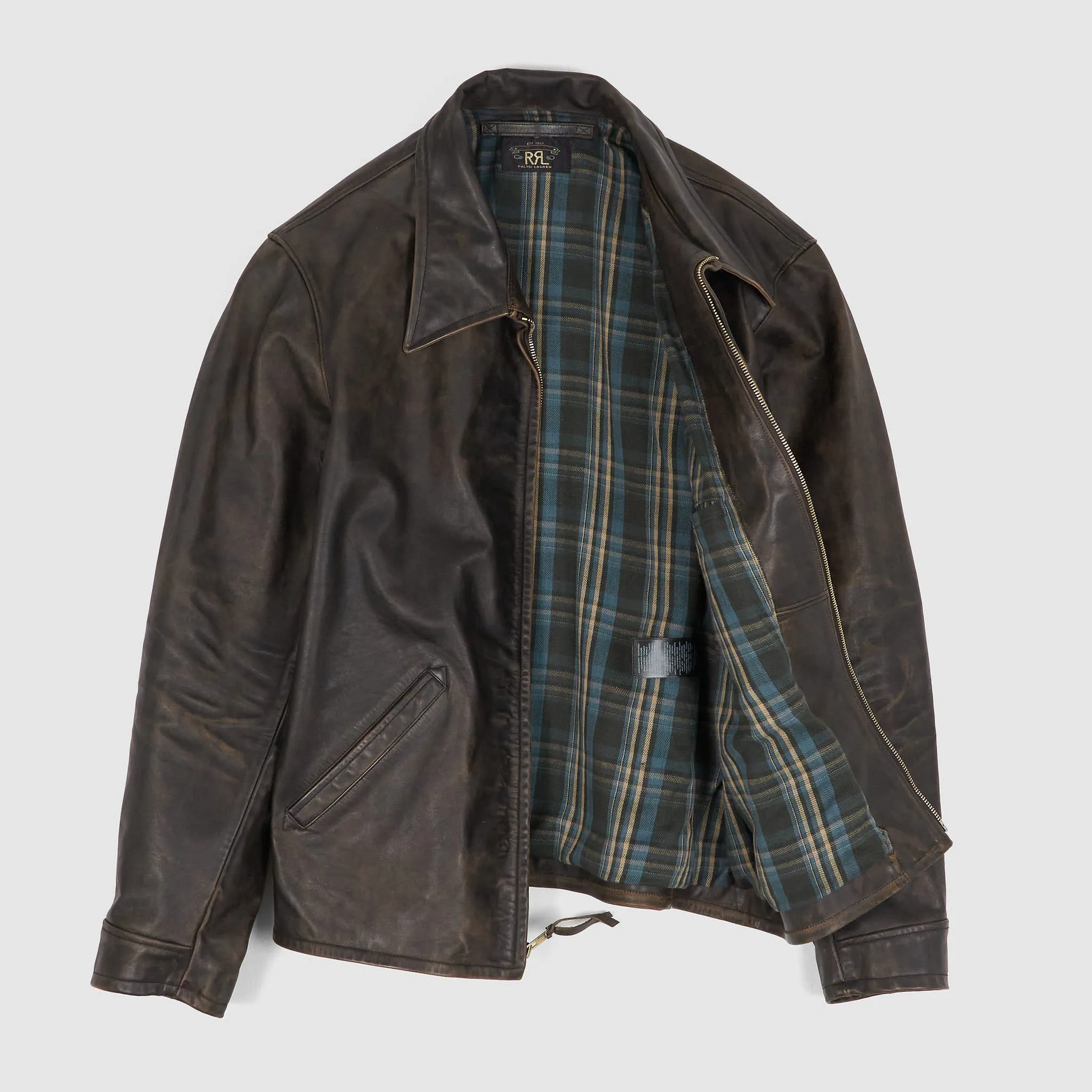 Double RL Motor Leather Jacket sold by DeeCee style product image thumbnail 2