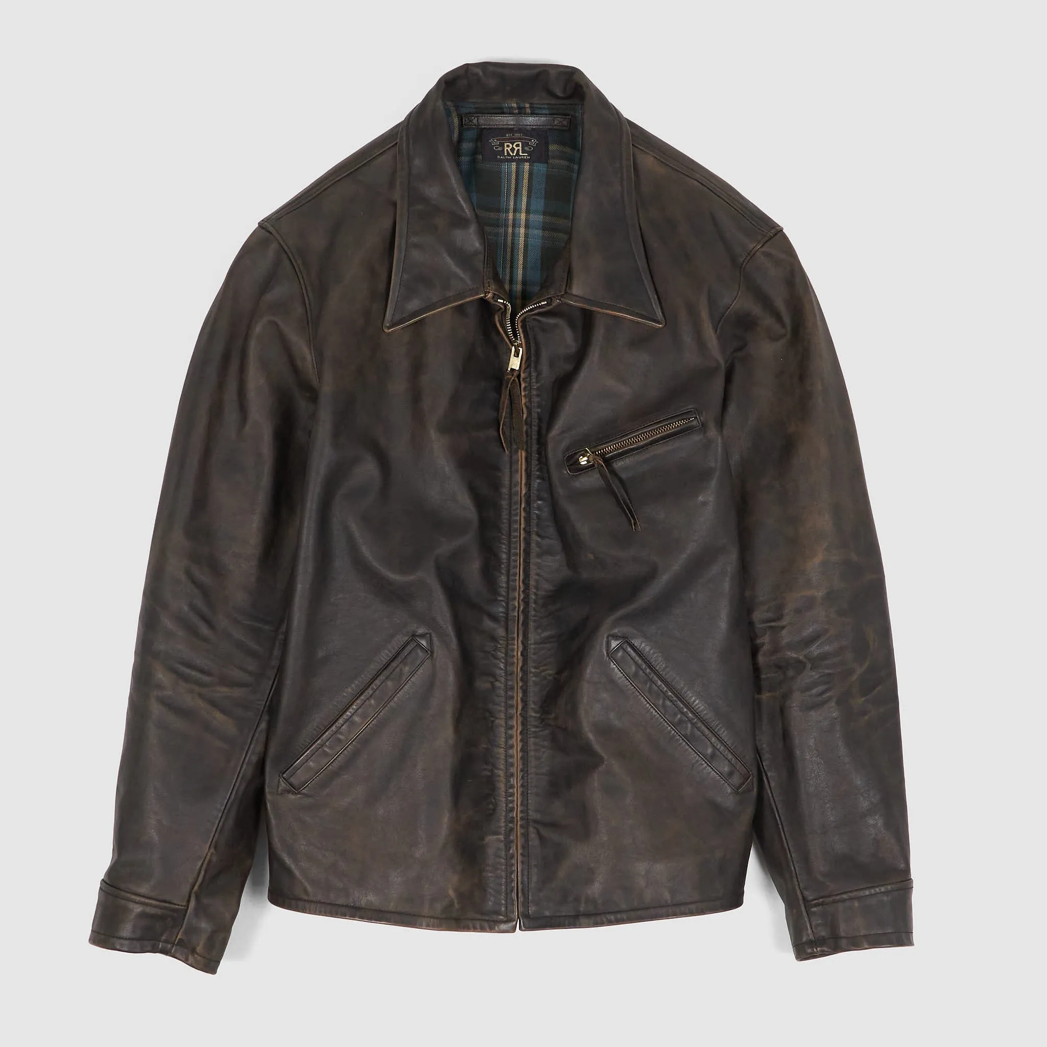 Double RL Motor Leather Jacket sold by DeeCee style