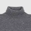 Inis Meáin Boat Builder Merino Cashmere Knitted Roll-Neck Jumper sold by DeeCee style