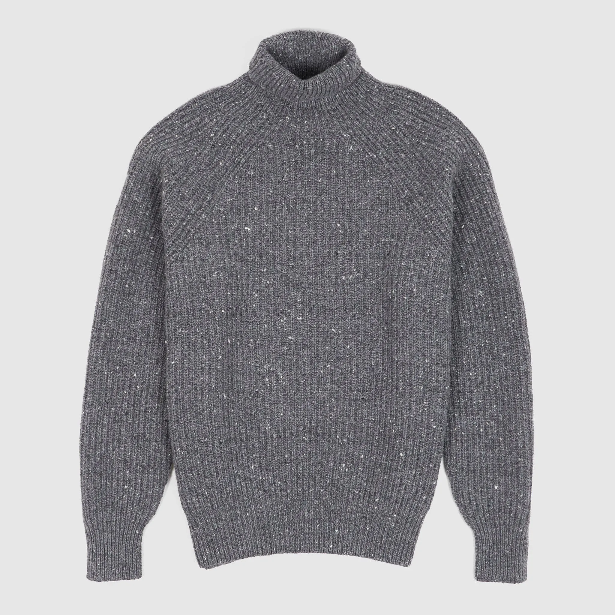 Inis Meáin Boat Builder Merino Cashmere Knitted Roll-Neck Jumper sold by DeeCee style