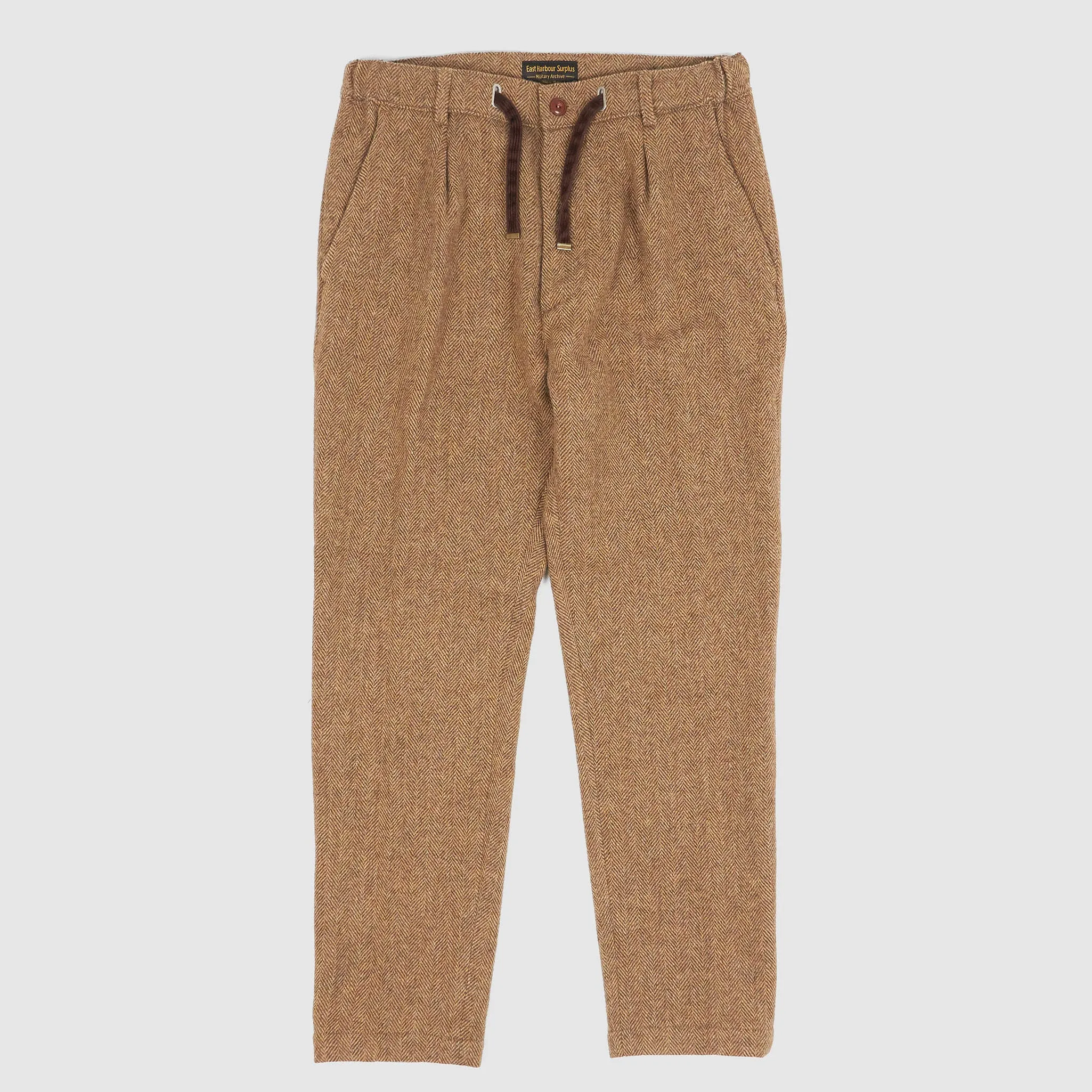 East Harbour Surplus Herringbone Wool Relaxed Chino Pants sold by DeeCee style