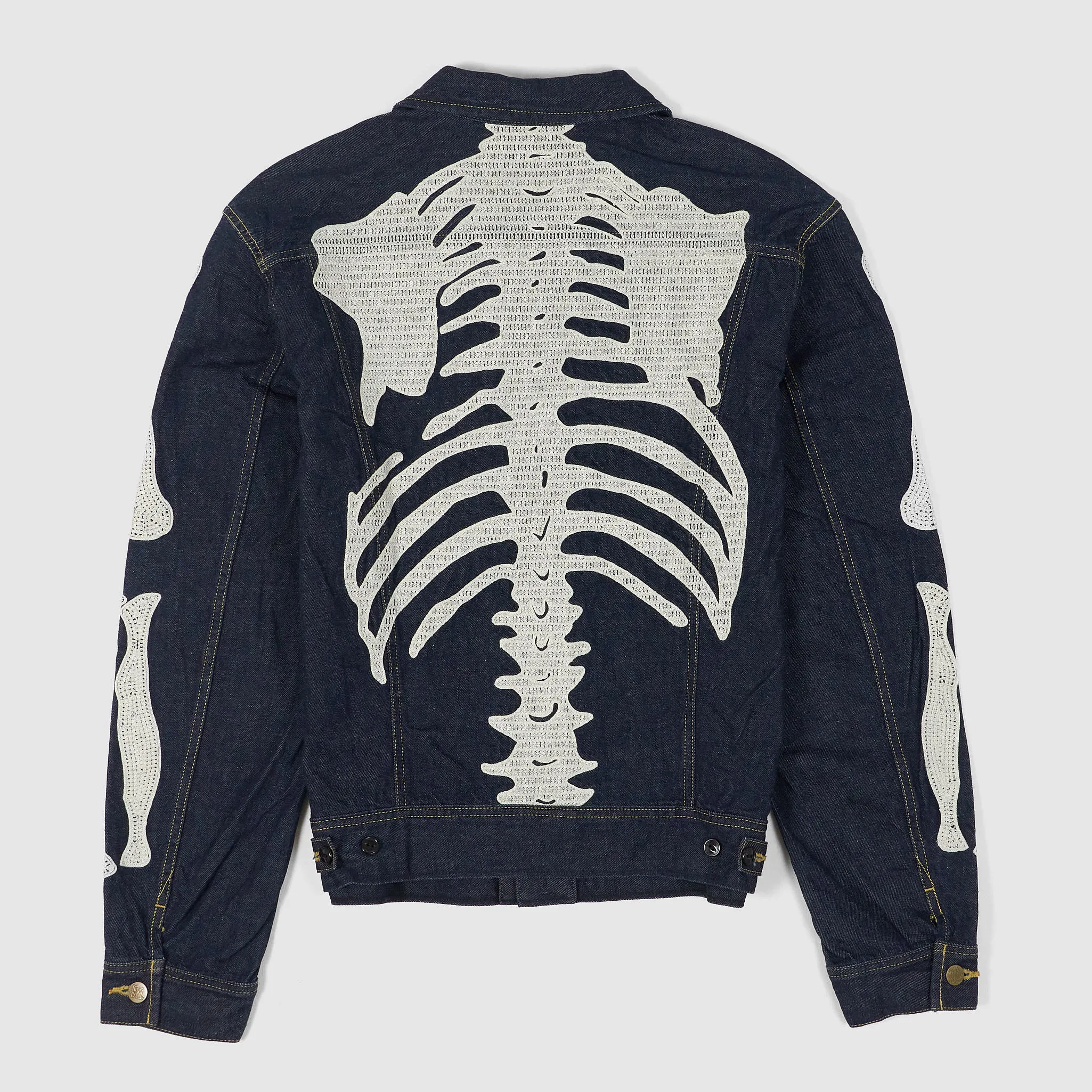 Kapital Bone Tuxedo Bone Embroidered 11,5 Oz. Denim jacket sold by DeeCee style product image thumbnail 2