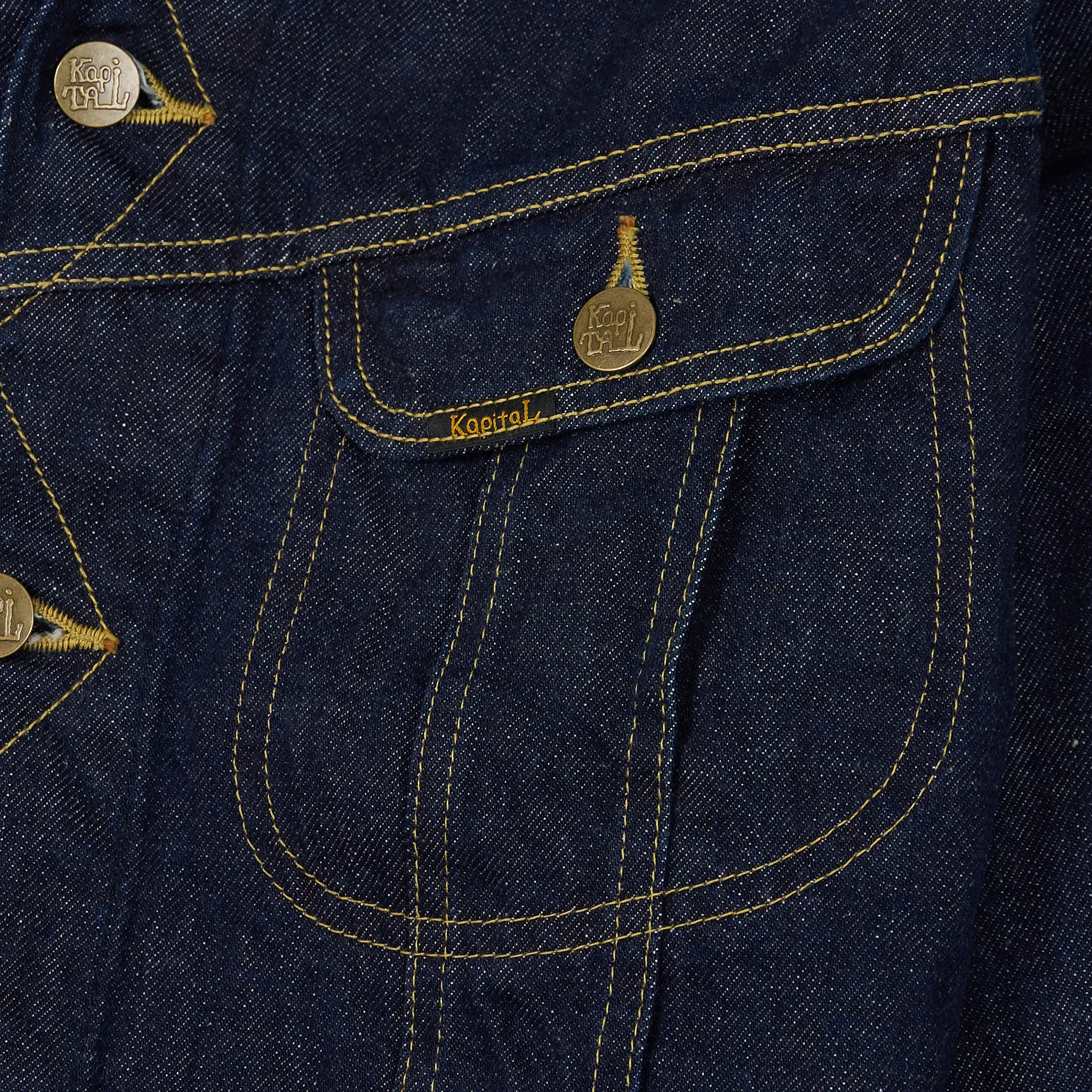 Kapital Bone Tuxedo Bone Embroidered 11,5 Oz. Denim jacket sold by DeeCee style product image thumbnail 5