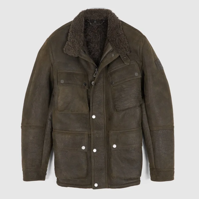 Belstaff Trailmaster Tribute Shearling Leather Coat sold by DeeCee style