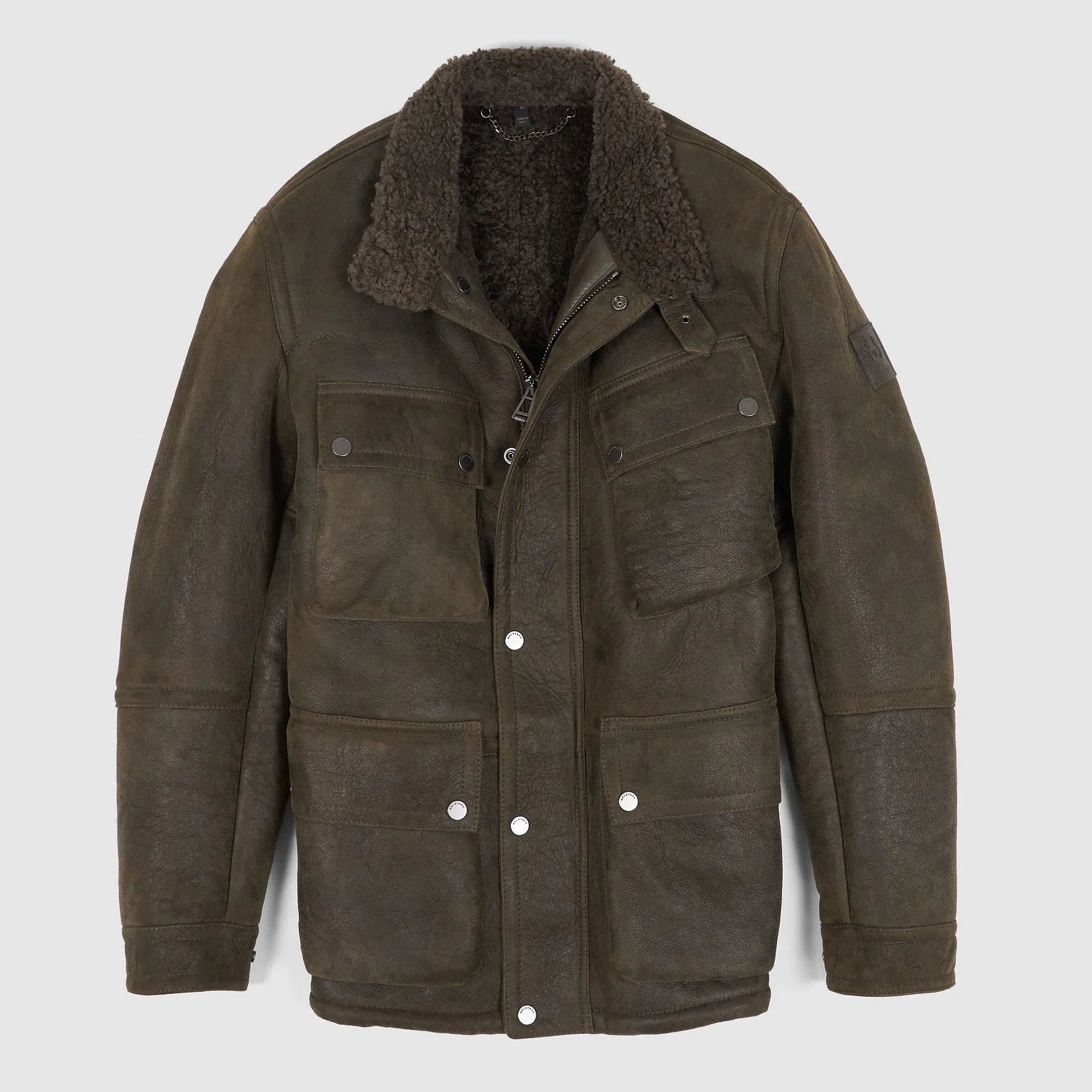 Belstaff Trailmaster Tribute Shearling Leather Coat sold by DeeCee style