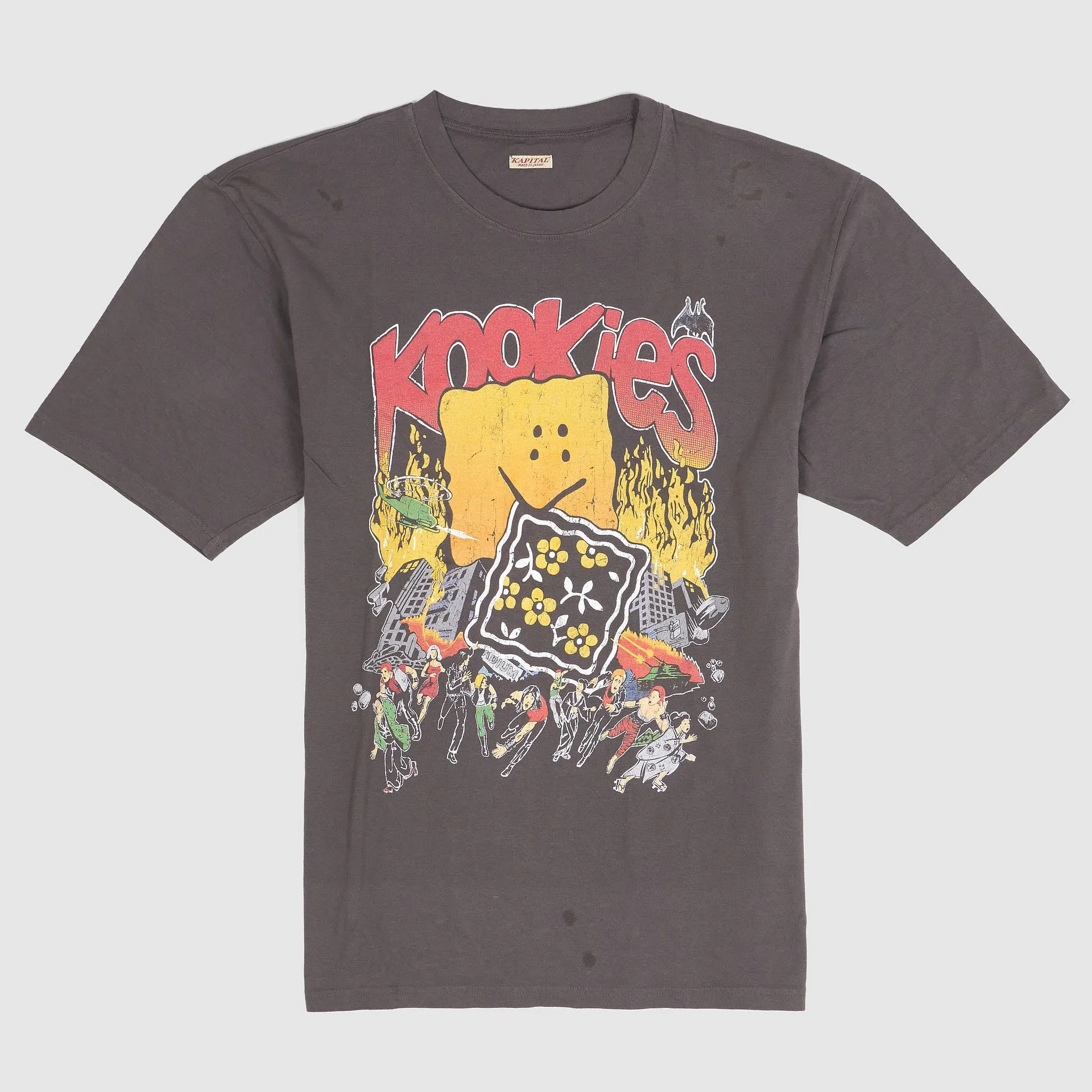 Kapital Buster Kookies Bowy Printed Crew Neck T-Shirt sold by DeeCee style