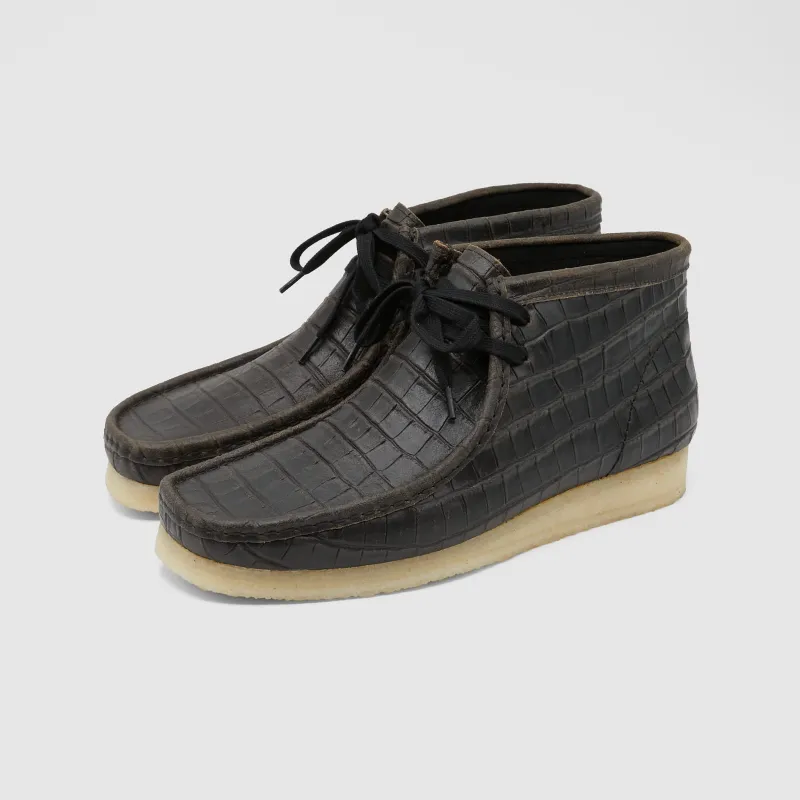 Clarks Originals Wallabee Black Crocodile Boot sold by DeeCee style