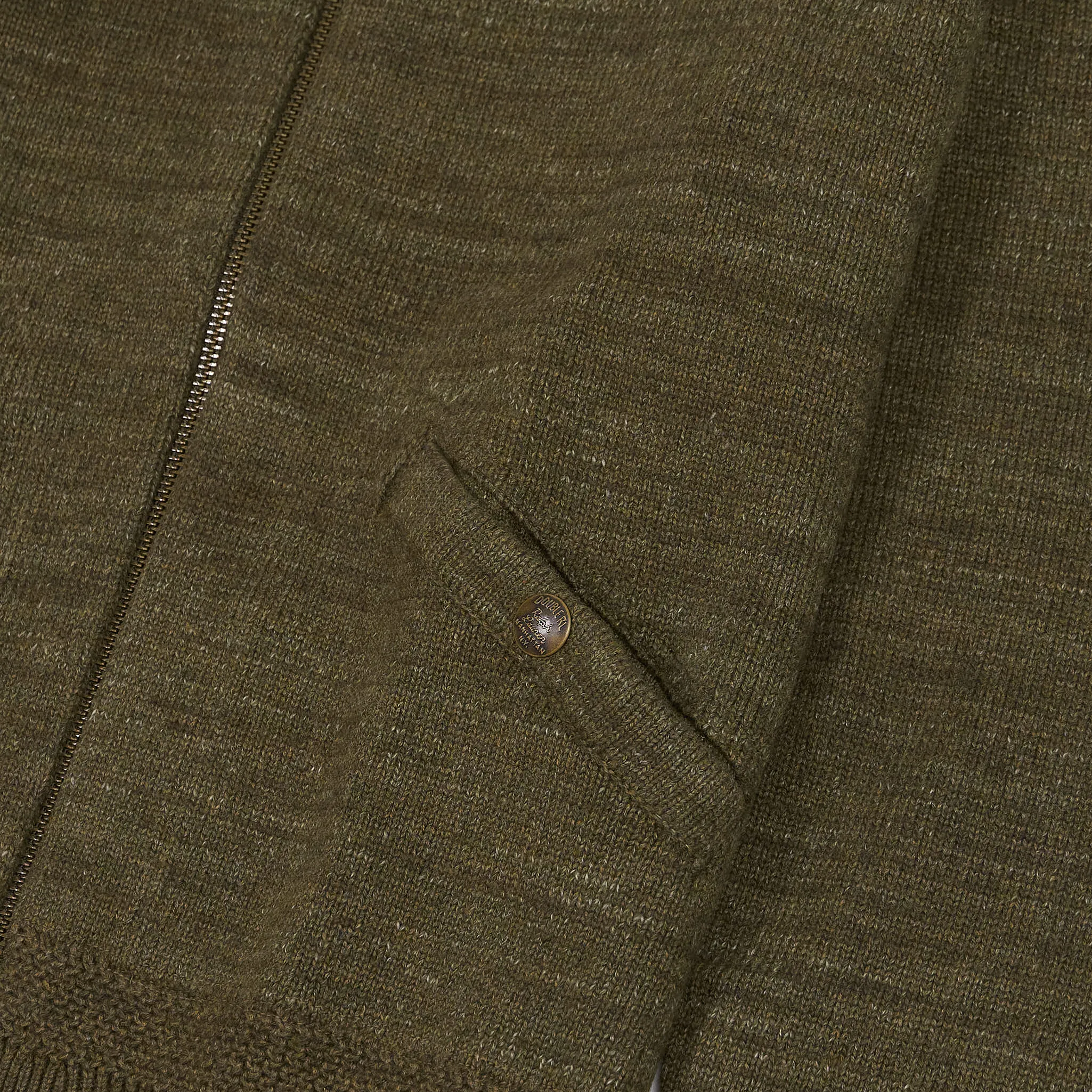 Double RL Knitted Zip Crew Neck Cardigan sold by DeeCee style product image thumbnail 4