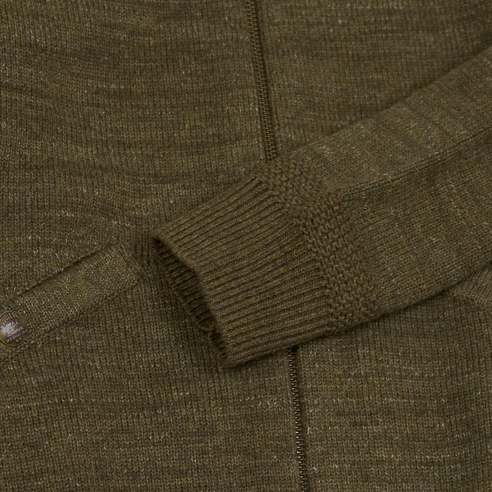 Double RL Knitted Zip Crew Neck Cardigan sold by DeeCee style product image thumbnail 5