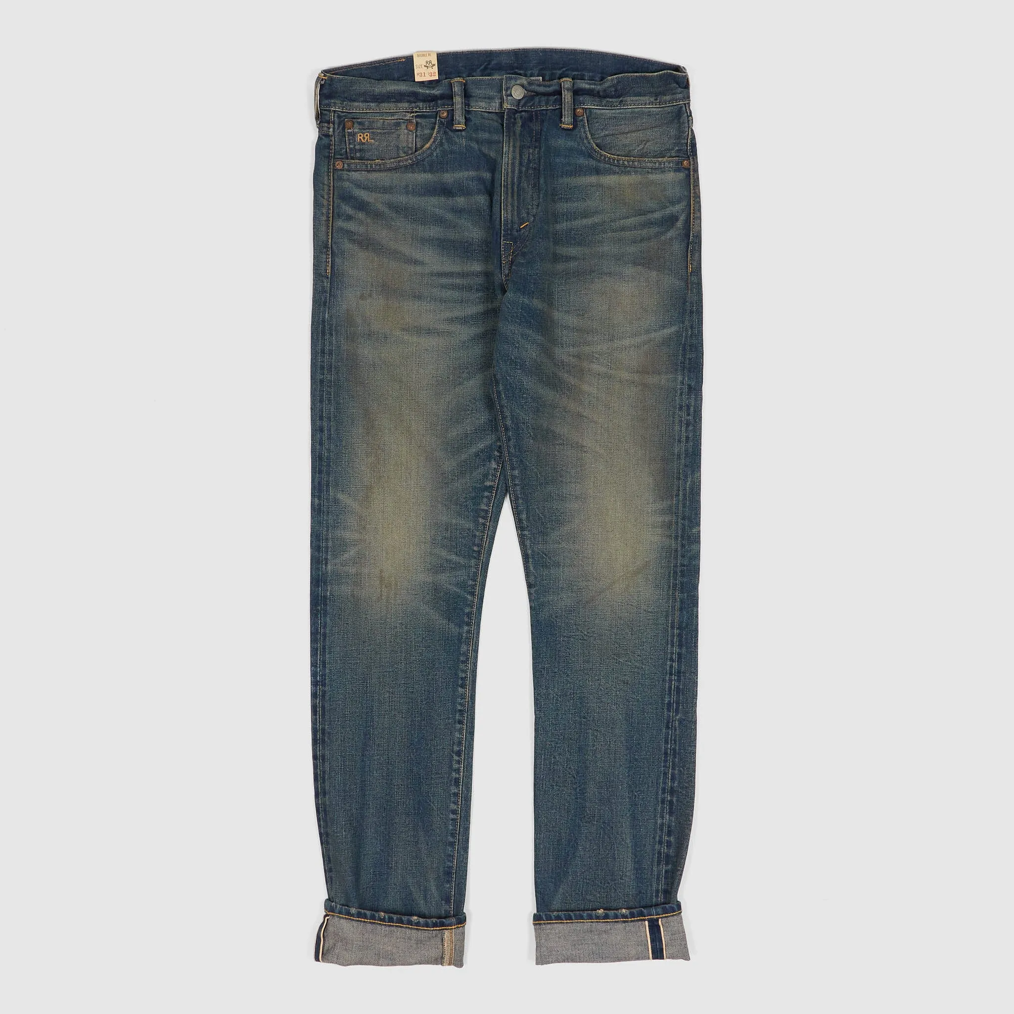Double RL High Slim Full Length Yosemite Stone Wash East West Jeans sold by DeeCee style