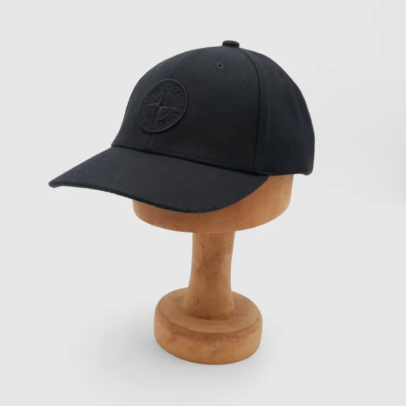 Stone Island Classic Front Logo Wool Cap sold by DeeCee style