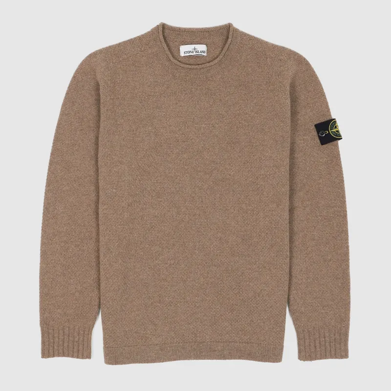 Stone Island Knitted Rolled Crew Neck Basket Knitted Jumper sold by DeeCee style