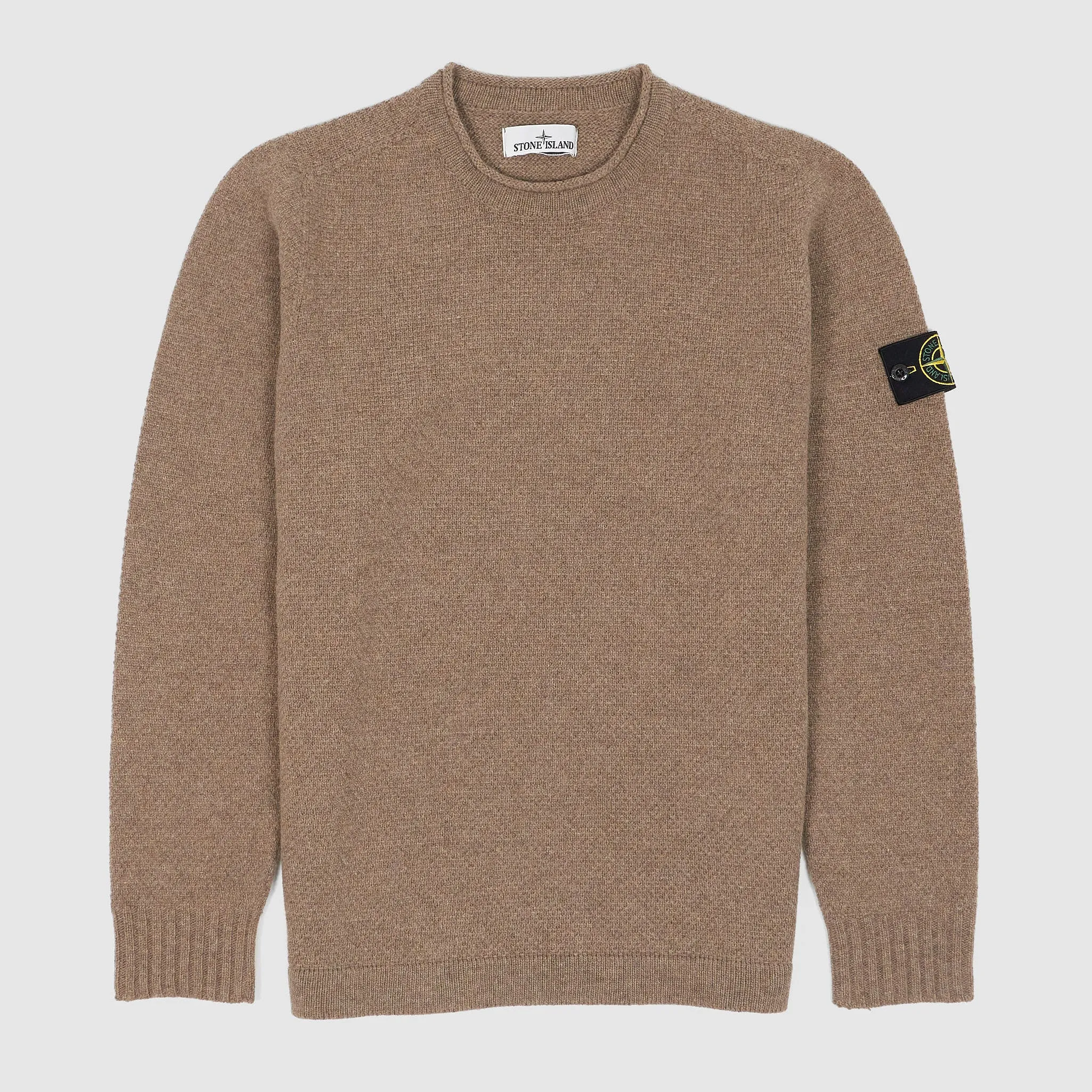 Stone Island Knitted Rolled Crew Neck Basket Knitted Jumper sold by DeeCee style