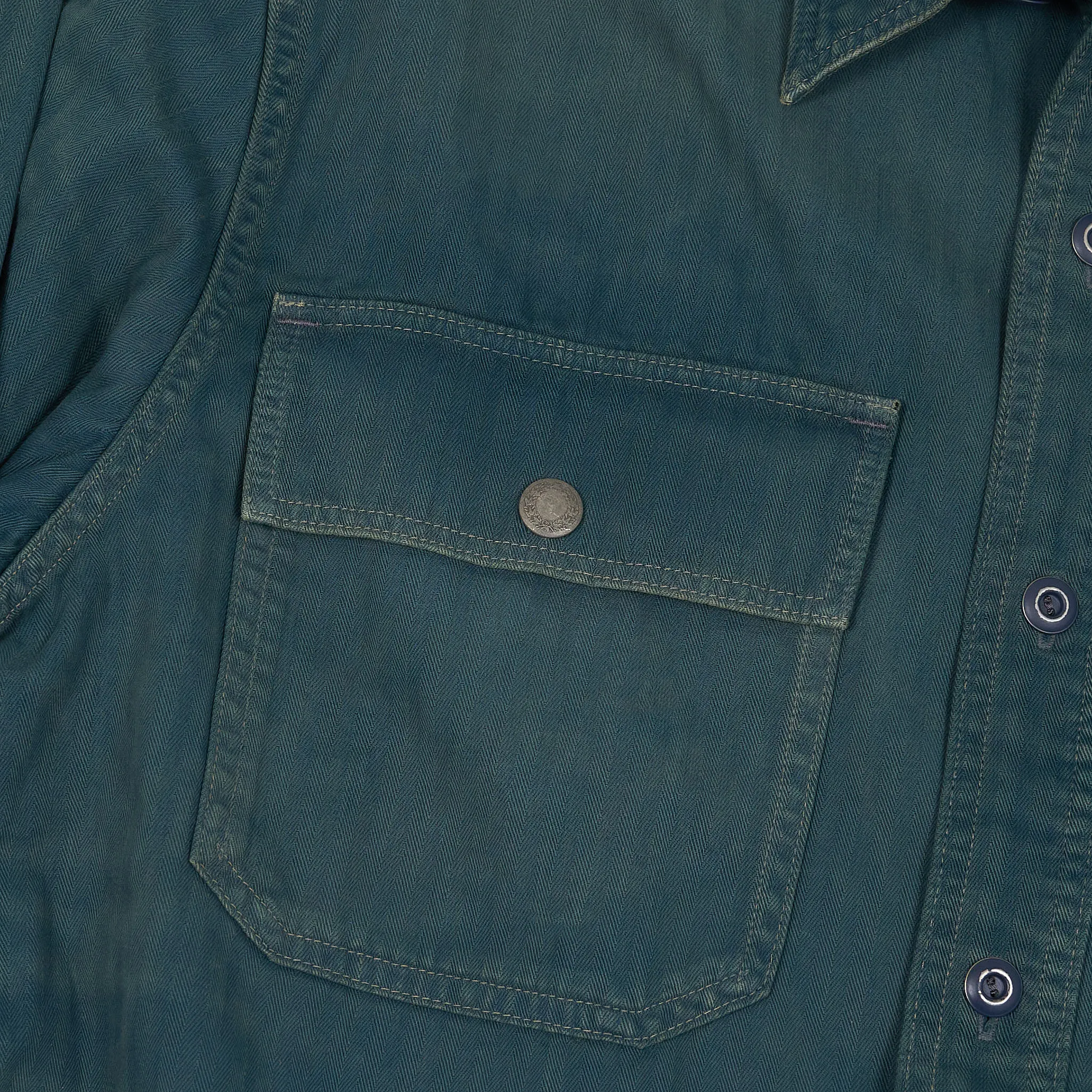 Double RL Long Sleeve Herringbone Work Shirt sold by DeeCee style product image thumbnail 4