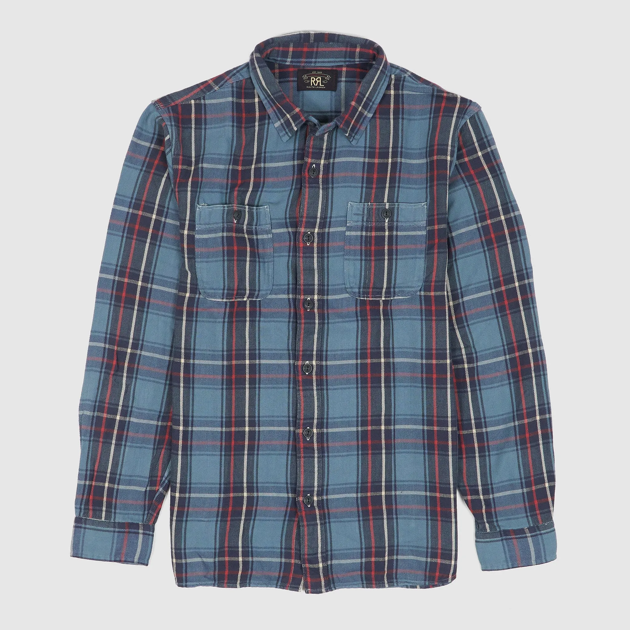 Double RL Long Sleeve Plaid Work Shirt sold by DeeCee style