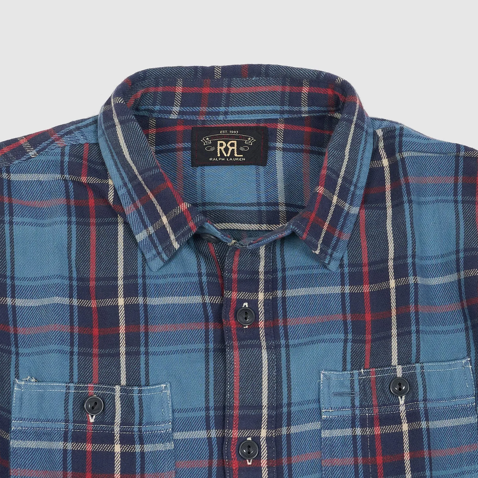 Double RL Long Sleeve Plaid Work Shirt sold by DeeCee style product image thumbnail 3