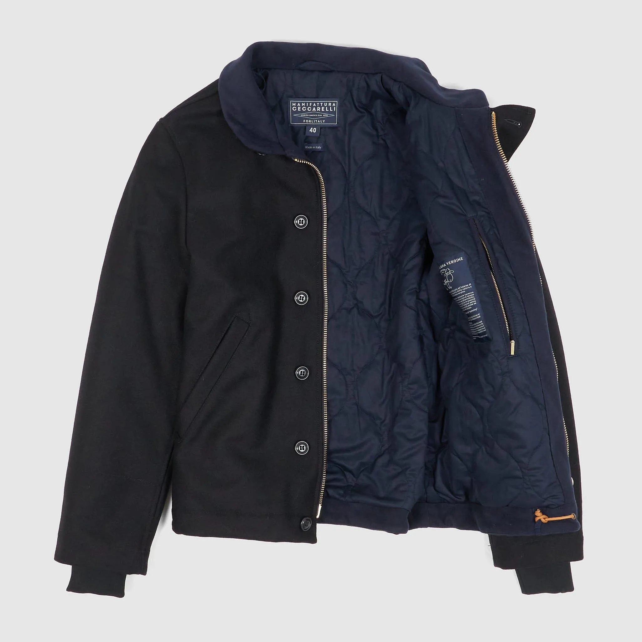 Manifattura Ceccarelli Wool Plaid N-1 Deck Jacket sold by DeeCee style product image thumbnail 2