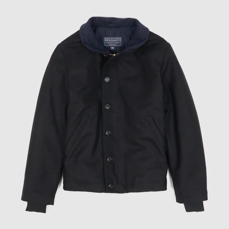 Manifattura Ceccarelli Wool Plaid N-1 Deck Jacket sold by DeeCee style