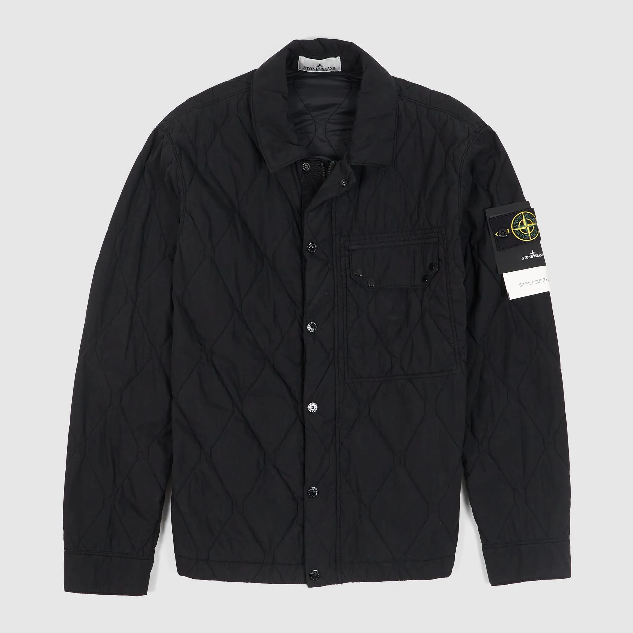 Stone Island 50 Filli Quilted TC Overshirt Jacket sold by DeeCee style