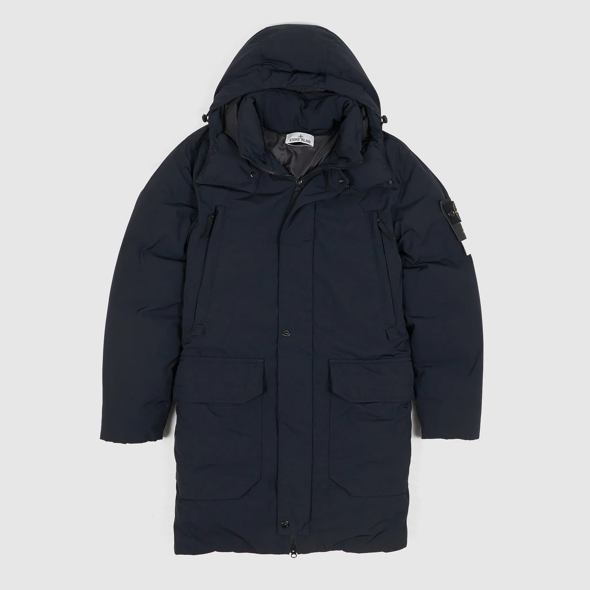Stone Island Hooded Down Micro Twill Jacket sold by DeeCee style