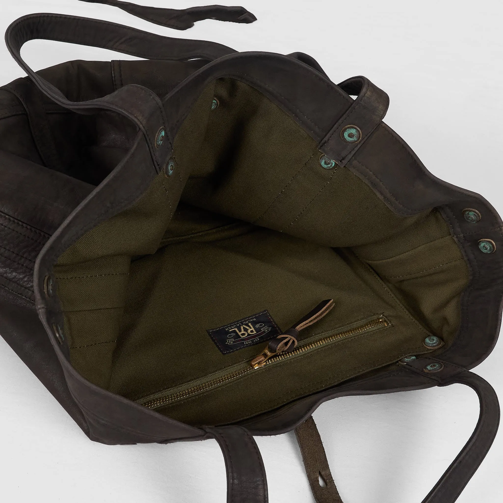 Double RL Leather Everyday Tote Bag sold by DeeCee style product image thumbnail 5