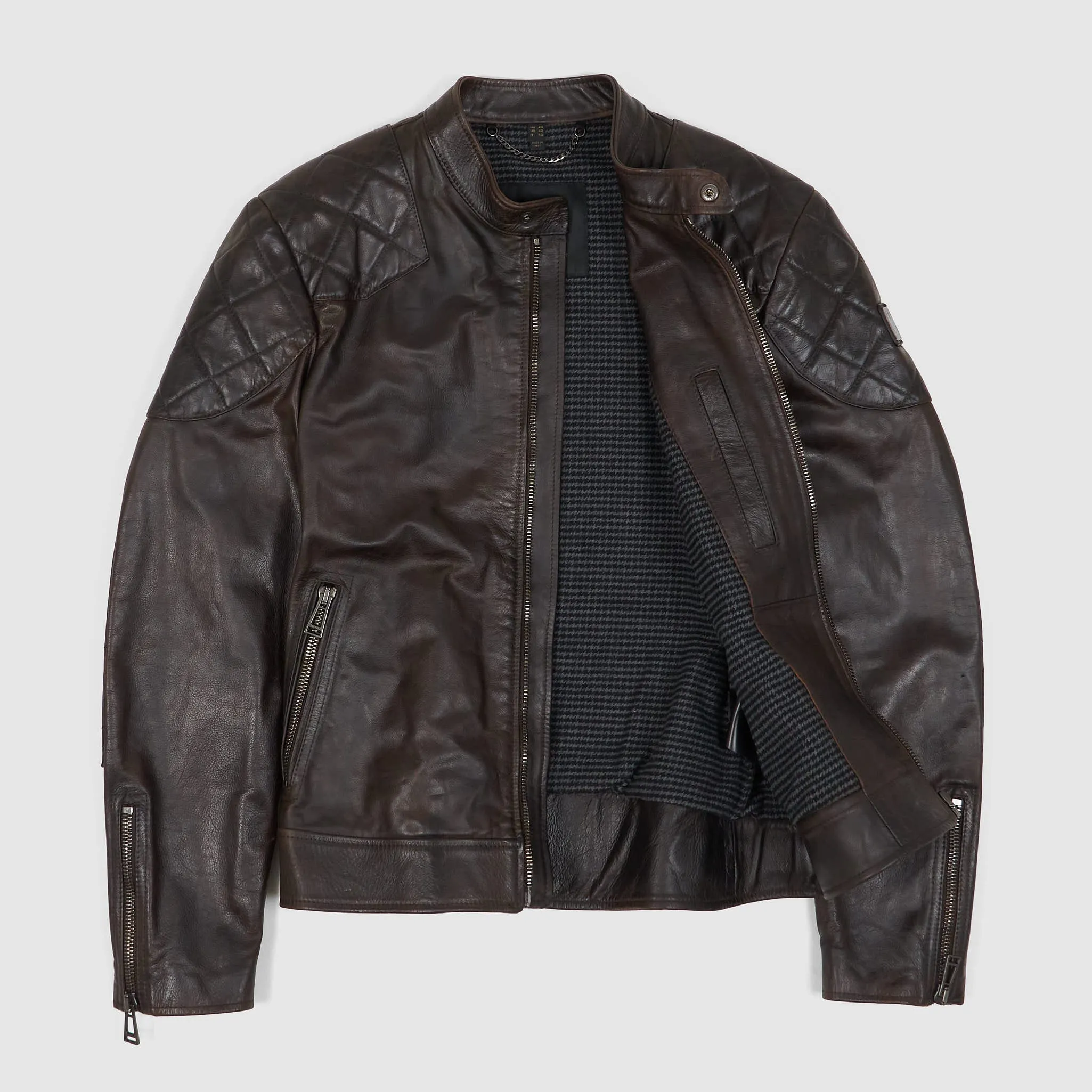 Belstaff Legacy Outlaw Cafe Racer Leather Jacket Wool Lining sold by DeeCee style product image thumbnail 2